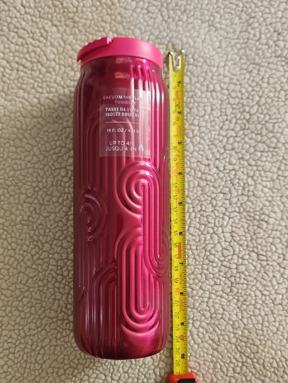 Vacuum Insulated Travel Tumbler - Pink